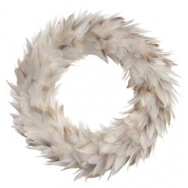 Feather Grey Christmas Wreath – Large 